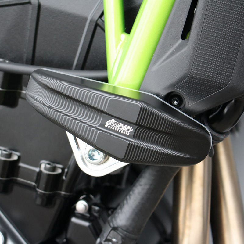 GSGモトテクニック クラッシュパッドセット Streetline アタッチメント ブラックアノダイズド Kawasaki Z 650 (2017 -) | 1505040-K65-SH