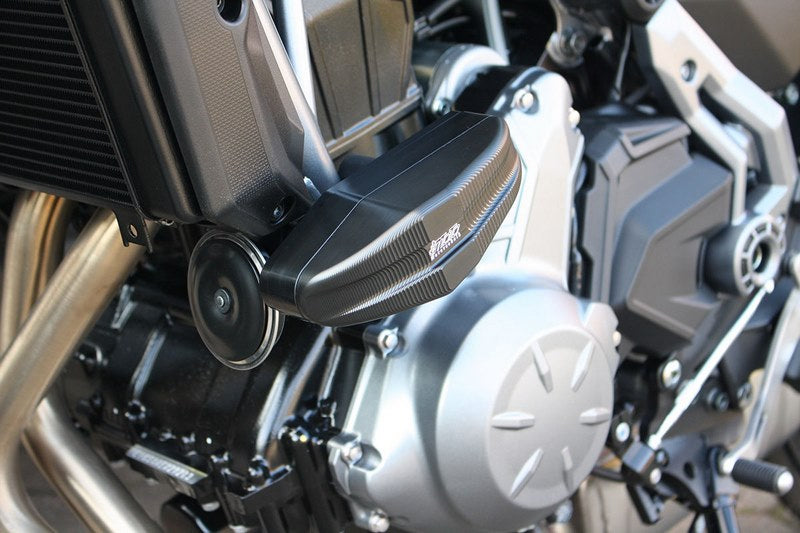 GSGモトテクニック クラッシュパッドセット Streetline アタッチメント ブラックアノダイズド Kawasaki Z 650 (2017 -) | 1505040-K65-SH