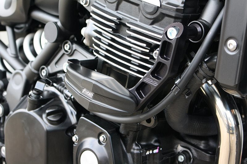 GSGモトテクニック クラッシュパッドセット Streetline アダプター ブラックアノダイズド Kawasaki Z 900 RS Cafe (2018 -) | 1505040-K70-SH
