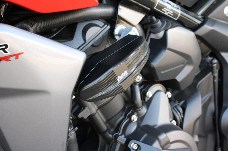 GSGモトテクニック クラッシュパッドセット Streetline ブラックアノダイズド Triumph Tiger 660 Sport (2022 -) | 1505040-T40-SH