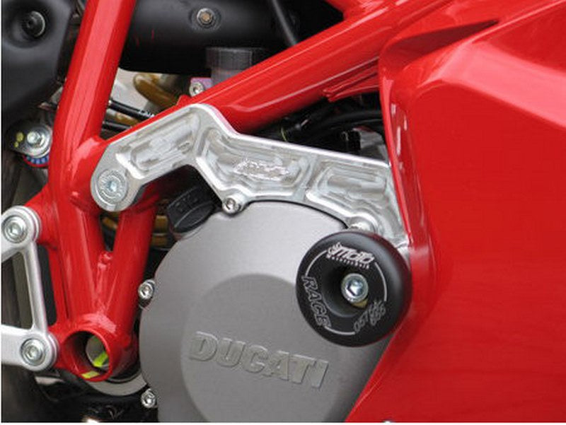 GSGモトテクニック クラッシュパッドセット マウンティングプレート ブラックアノダイズド Ducati 848 (2008 -) mounting on carrier plate | 3549350-D14-SH