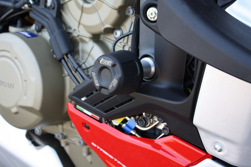 GSGモトテクニック クラッシュパッドセット アダプター ブラックアノダイズド Ducati ストリートファイター V4 / V4 S (2020 -) | 40602-D38-SH