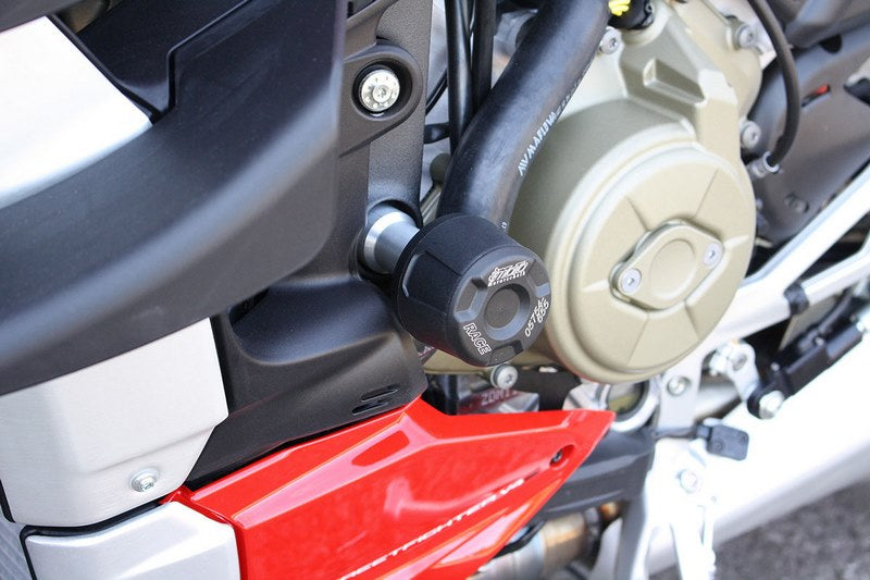 GSGモトテクニック クラッシュパッドセット アダプター ブラックアノダイズド Ducati ストリートファイター V4 / V4 S (2020 -) | 40602-D38-SH