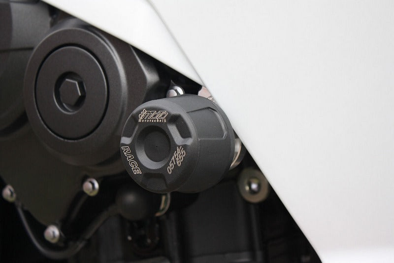 GSGモトテクニック クラッシュパッドセット マウンティングプレート ブラックアノダイズド Honda CBR 600 F (2011 -) | 406022025-H40-SH