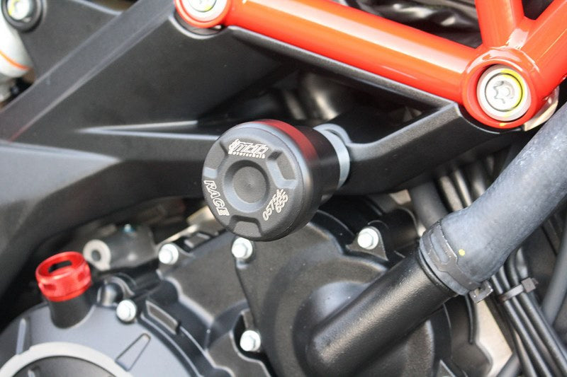 GSGモトテクニック クラッシュパッドセット アダプター アルミ ブラックアノダイズド Aprilia Shiver 900 / ドルソデューロ 900 (2018 -) | 59445-A12-SH