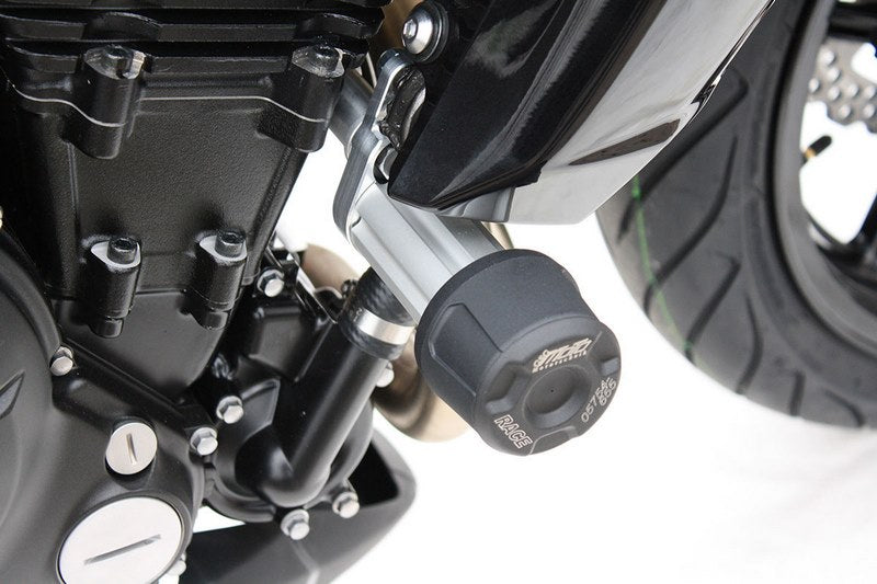 GSGモトテクニック クラッシュパッドセット マウンティングプレート ブラックアノダイズド Kawasaki ER 6 n (2012 -) | 6040270-K53-DS-SH