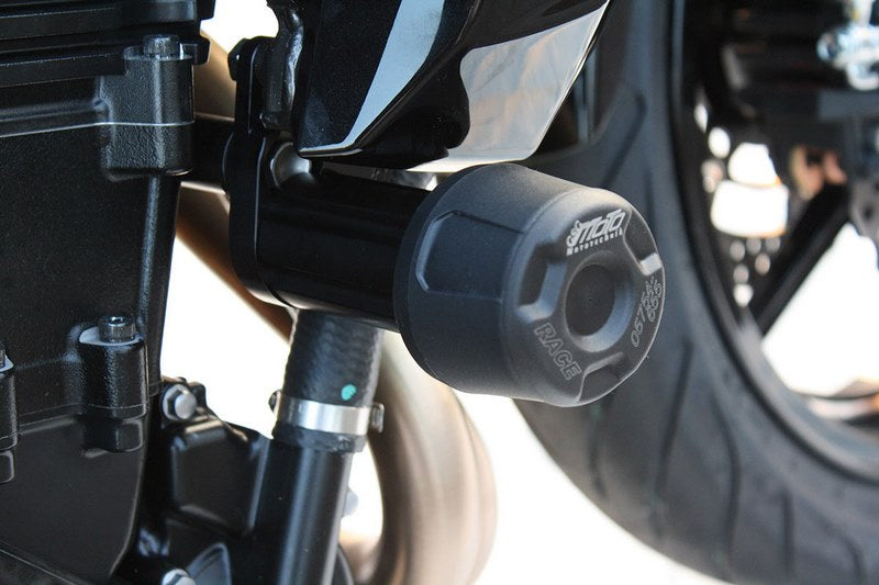 GSGモトテクニック クラッシュパッドセット マウンティングプレート ブラックアノダイズド Kawasaki ER 6 n (2012 -) | 6040270-K53-DS-SH