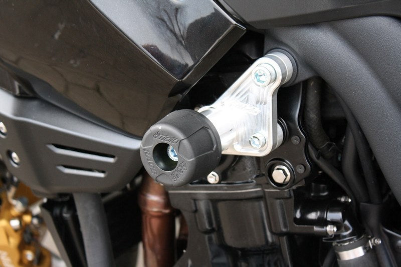 GSGモトテクニック クラッシュパッドセット マウンティングプレート ブラックアノダイズド Triumph Tiger 1050 (2007 -) | 7544900-T19-DS-SH