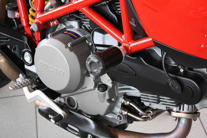 GSGモトテクニック クラッシュパッドセット アダプター アルミ ブラックアノダイズド Ducati ムルティストラーダ DS 1000 / 1100S | 85493-D9-SH
