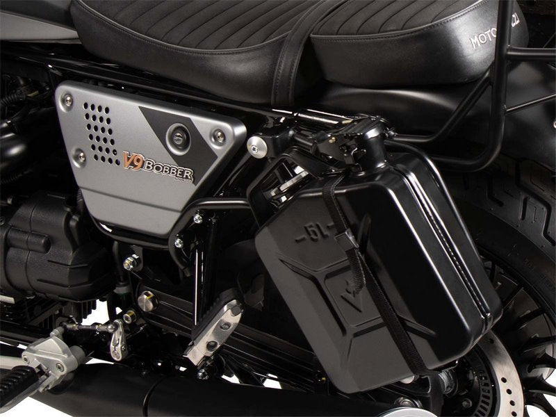 Hepco & Becker カニスター4リットルホルダー左カットアウトブラック Moto Guzzi V9 Bobber/Special Edition (2021-) | 4220559 00 01