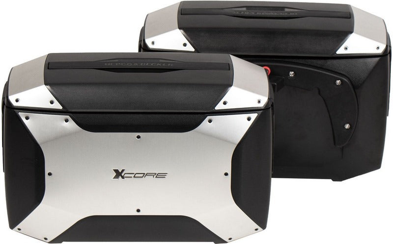 ヘプコ&ベッカー ハードサイドケース 「Xcore / エックスコア」 シルバー/ブラック 左右セット | 610295 00 00