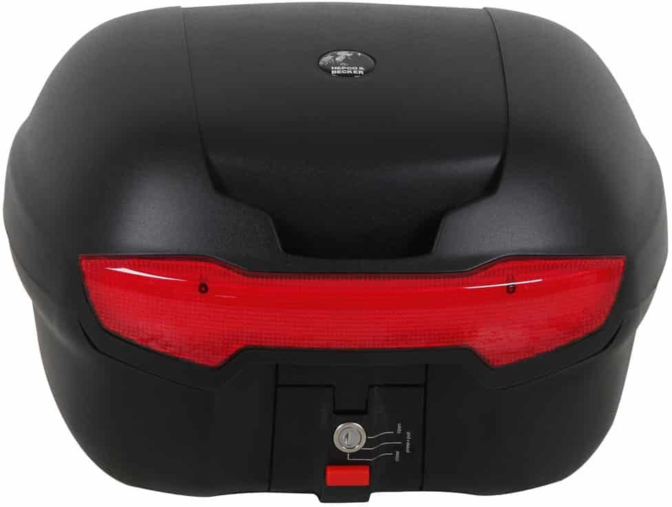 Hepco and Becker / ヘプコアンドベッカー Topcase - Set Journey 40 black incl. carrier for Aprilia SR GT 125/200/Sport (ab 2022) | 6507648 01 01-089