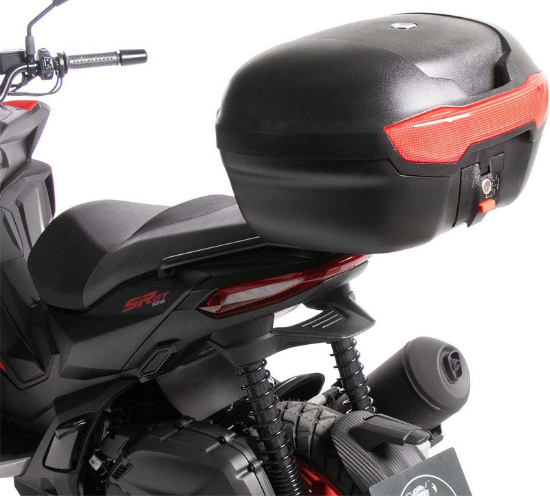 Hepco & Becker / ヘプコ&ベッカー Topcase - Set Journey 40 black incl. carrier for Aprilia SR GT 125/200/Sport (ab 2022) | 6507648 01 01-089 bl