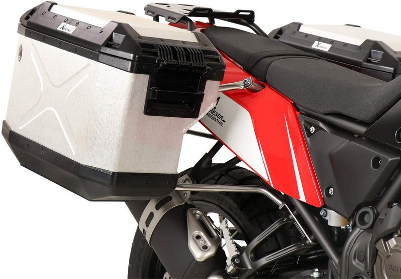 Hepco and Becker / ヘプコアンドベッカー Sidecarrier Cutout stainless steel incl. Xplorer sideboxes silver for Yamaha Ténéré 700 World Raid (2022-) | 6514579 00 22-00-40