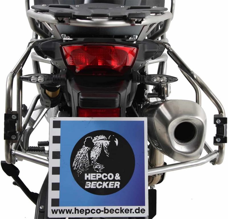Hepco and Becker / ヘプコアンドベッカー Sidecarrier Cutout stainless steel incl. Xplorer sideboxes black for BMW F 850 GS Adventure (2019-) | 6516520 00 22-01-40