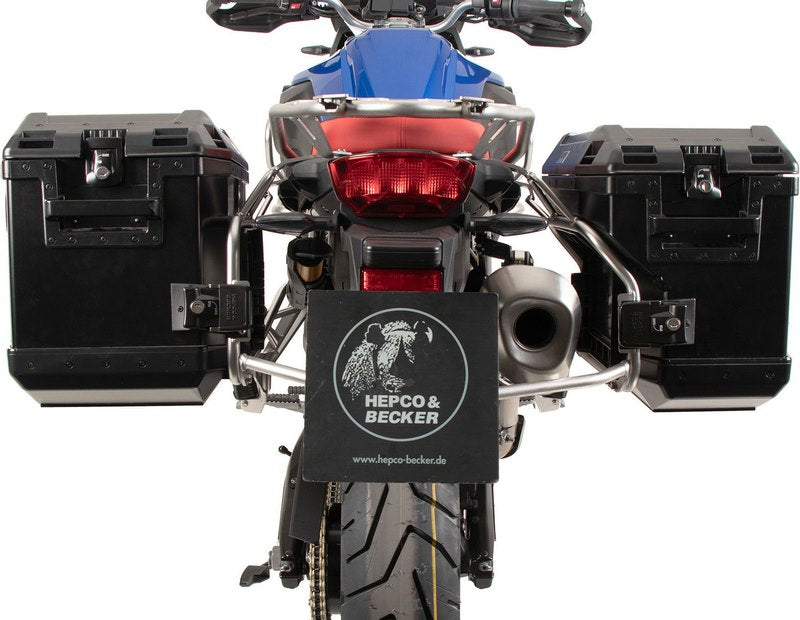 Hepco & Becker サイドキャリアカットアウトステンレススチール インク スプローラーサイドボックス ブラック BMW F 800 GS (2024-) | 6516537 00 22-01-40