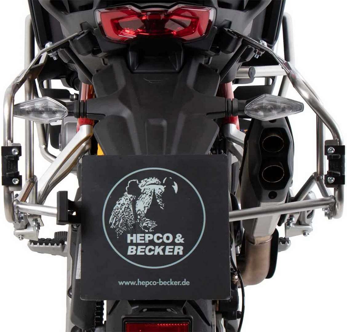 Hepco and Becker / ヘプコアンドベッカー Side carrier cutout stainless steel incl. Xplorer silver sideboxes for Ducati Multistrada V4 / S / S Sport (2021-) | 6517614 00 22 00-40