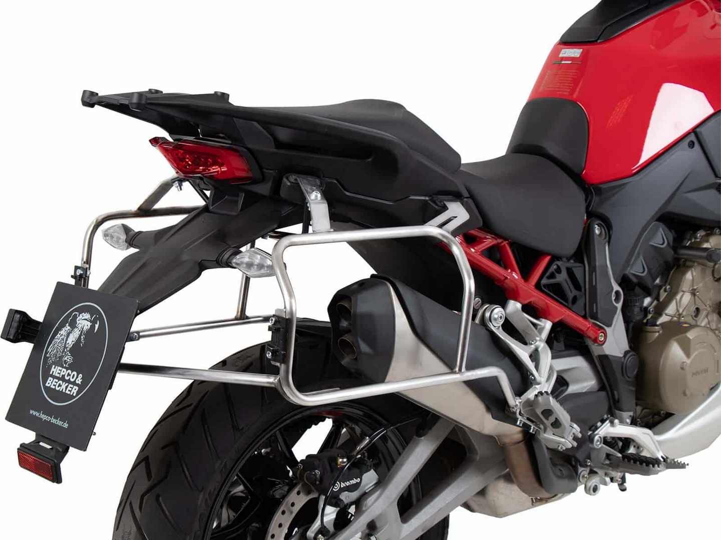 ヘプコ&ベッカー サイドケースホルダー + Xplorer(Cutout)セット シルバー DUCATI ムルティストラーダ V4 | 6517614 00 22