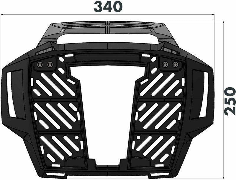 Hepco & Becker / ヘプコ&ベッカー Alurack topcasecarrier - black for Yamaha T-Max 560/Tech Max (2020-) | 6524569 01 01
