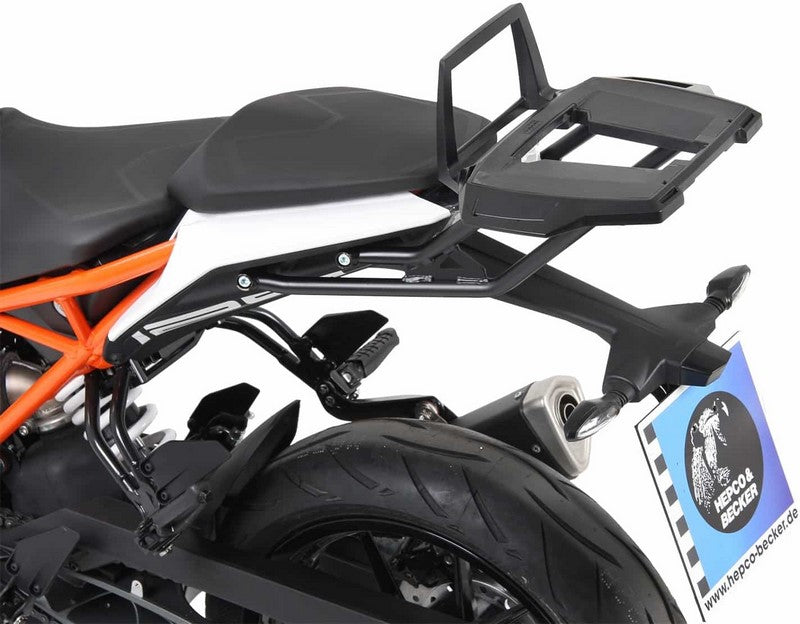 Hepco & Becker Alurack topcasecarrier-black for KTM 125 Duke from 2017 | 6527554 01 01