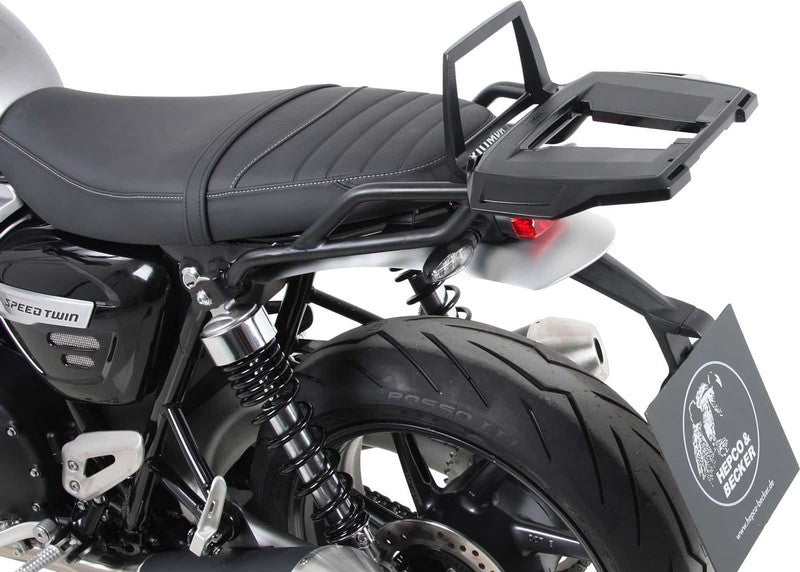 Hepco & Becker / ヘプコ&ベッカー Alurack topcasecarrier - black for Triumph Speed Twin (2019-) | 6527591 01 01