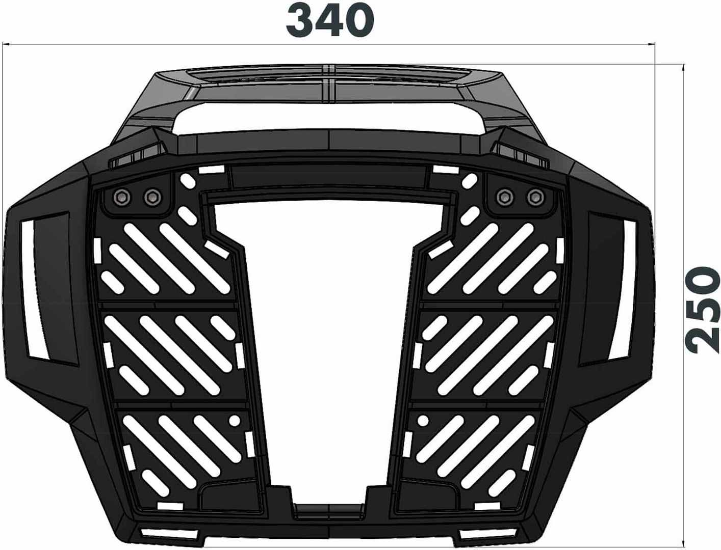 Hepco and Becker / ヘプコアンドベッカー Alurack top case carrier black for Honda CBR 650 R (2021-) | 6529532 01 01