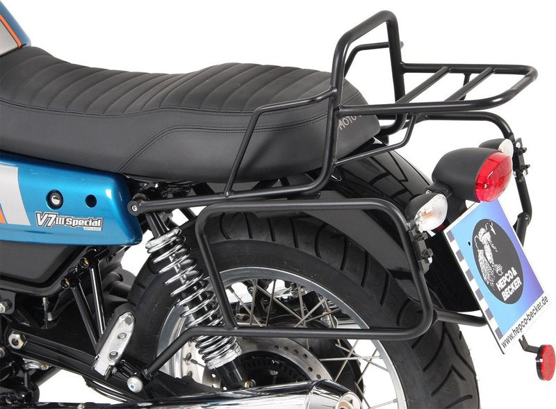 Hepco & Becker Sidecarrier permanent mounted-black for Moto Guzzi V 7 III stone/ special / Anniversario from 2017 | 653550 00 01
