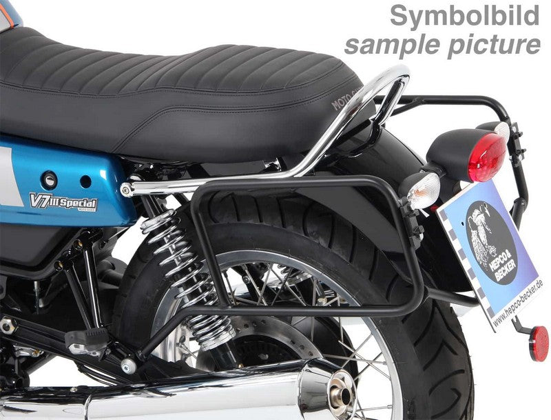 Hepco & Becker / ヘプコ&ベッカー Sidecarrier permanent mounted - chrome for Moto Guzzi V 7 III /Carbon /Milano /Rough (2018-) | 653553 00 02