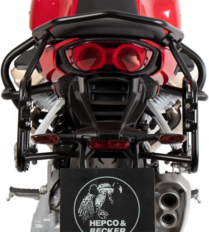 Hepco & Becker サイドキャリアパーマネントマウントブラック Moto Guzzi V100 Mandello / S (2022-) | 653557 00 01