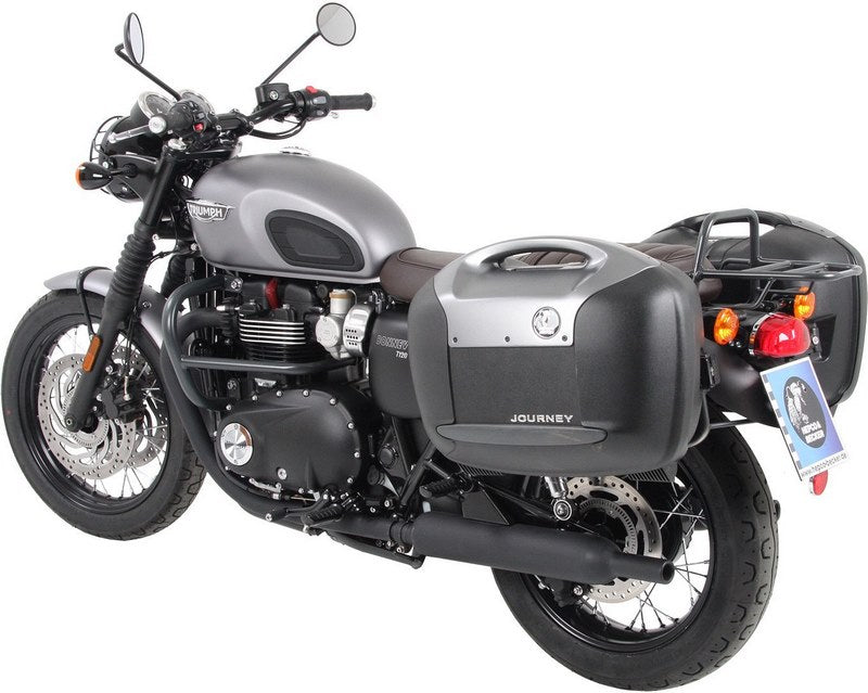 Hepco & Becker Sidecarrier permanent mounted-chrome for Triumph Bonneville T 120 / Black from 2016 | 6537544 00 02