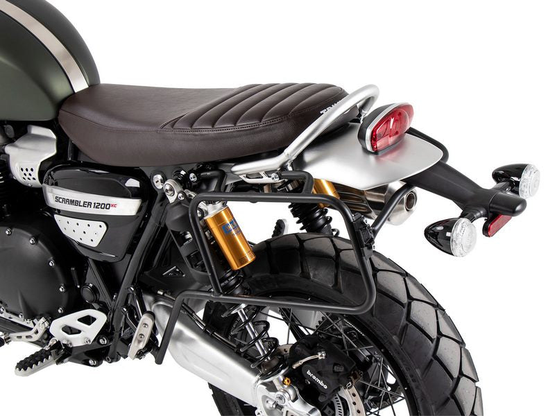 Hepco & Becker サイドキャリアワンサイド左永久取り付けブラック Triumph Scrambler 1200 XE (2024-) | 6537675 00 01