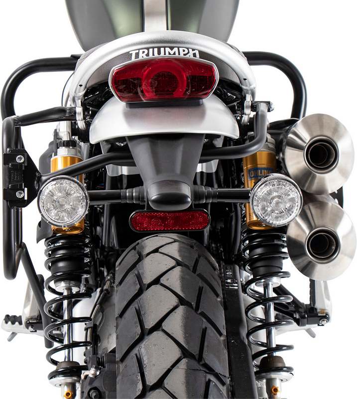 Hepco & Becker サイドキャリアワンサイド左永久取り付けブラック Triumph Scrambler 1200 XE (2024-) | 6537675 00 01