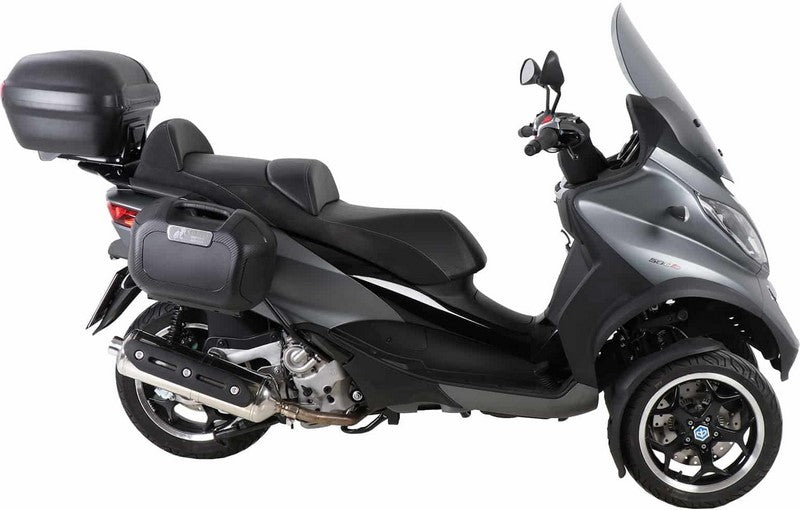 Hepco & Becker / ヘプコ&ベッカー Alurack topcasecarrier for original rear rack - black for Piaggio MP3 500 (2015-) | 6557596 01 01