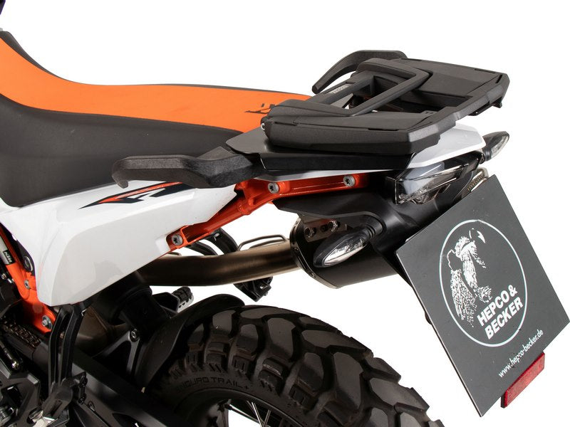 Hepco & Becker イージーラックトップケースキャリアブラックオリジナルリアラックとの組み合わせ用 KTM 890 Adventure / R / Rally (2023-) | 6627656 01 01