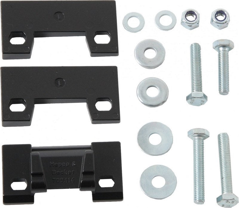 Hepco & Becker Lock adapter incl. Inclination plate for side carrier for aluminum case Standard / Exclusiv (piece) | 700201