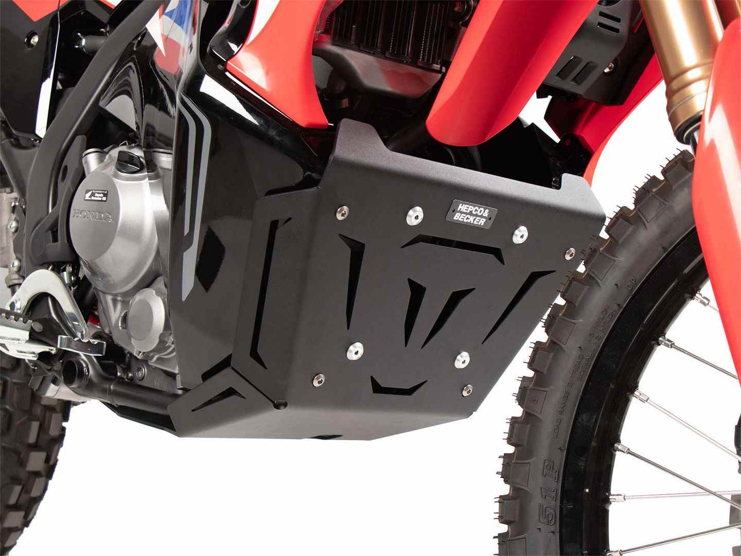 Hepco and Becker / ヘプコアンドベッカー Engine protection plate black for Honda CRF 300 Rally (2021-) | 8109535 00 01