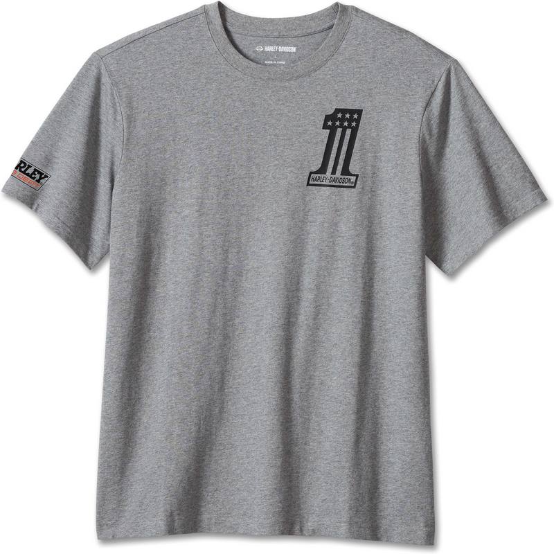 Harley-Davidson Men'S #1 Faster Tee Charcoal Grey Heather | 96039-24VM