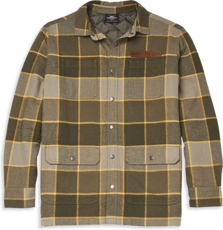 Harley-Davidson Men'S Vintage Plaid Shirt Jacket Yarn-dyed plaid | 96064-22VM