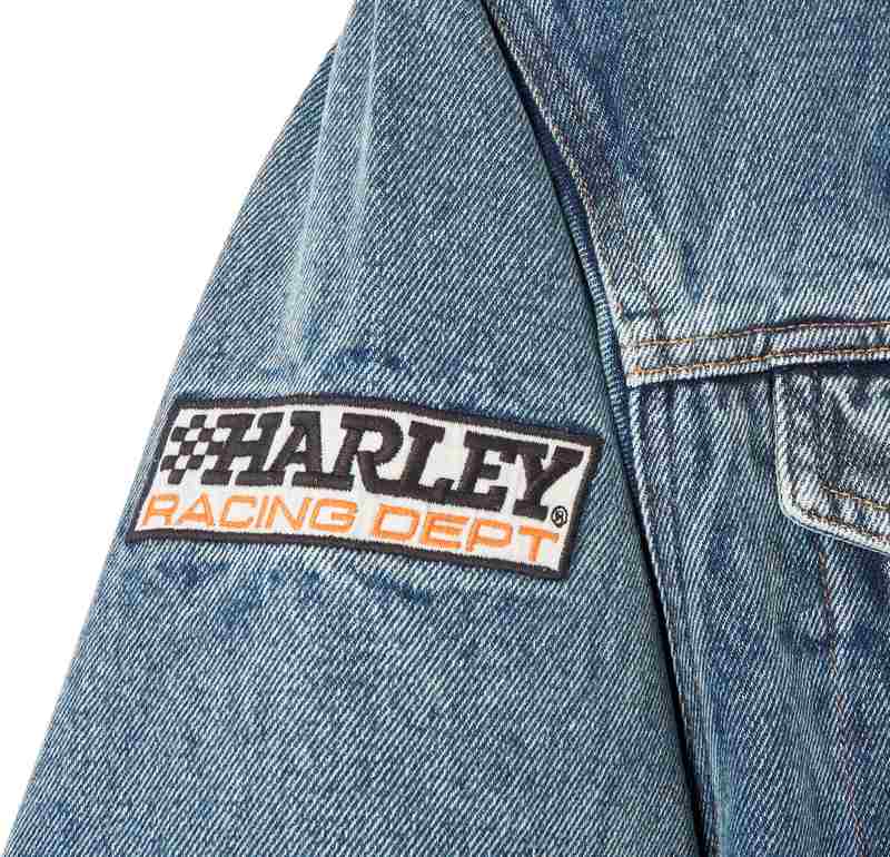 Harley-Davidson Women'S Powerslide Oversized Denim Jacket Medium Indigo | 96288-24VW