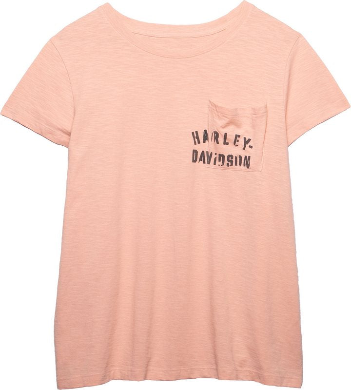 Harley-Davidson T-Shirt Tour Of Duty Pocket Dusty Pink | 96451-22VW
