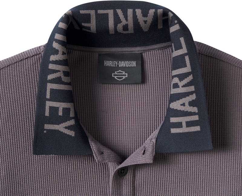 Harley-Davidson Men'S Champion Club Polo Colorblock-Design-Blackened Pearl | 96557-23VM