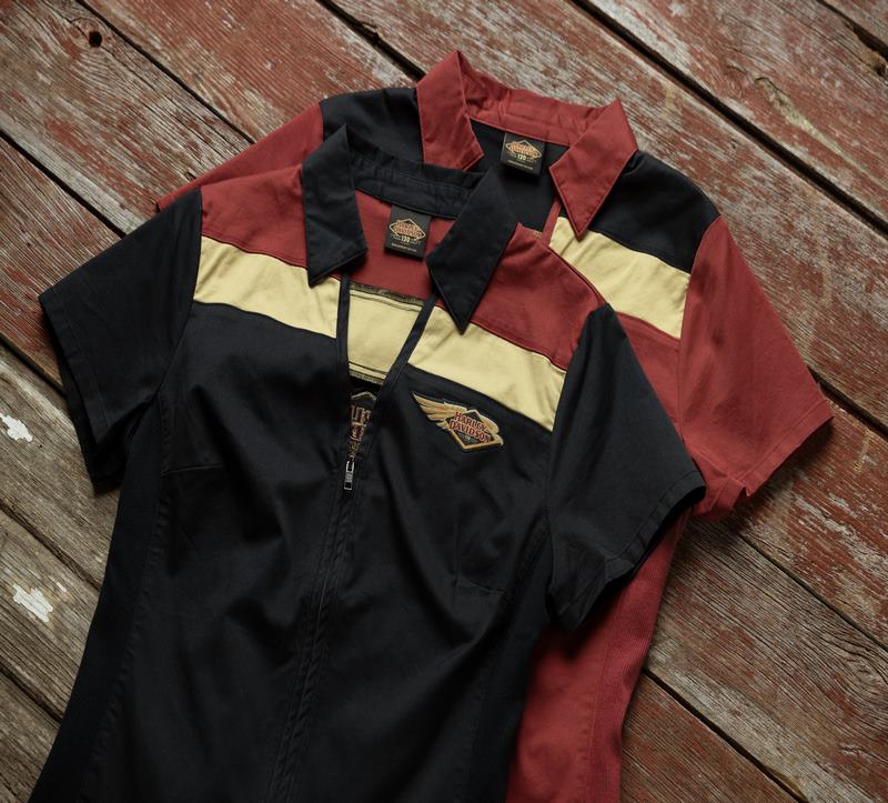 Harley-Davidson Women'S 120Th Anniversary Elemental Zip Front Shirt Colorblock-Design-Merlot | 96750-23VW