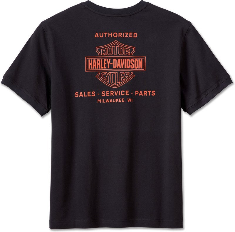 Harley-Davidson Men'S Combustion Henley Black Beauty | 96837-23VM