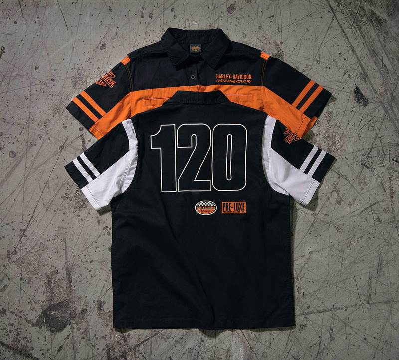 Harley-Davidson Men'S 120Th Anniversary Shirt Colorblock-Design-Harley Orange | 96872-23VM