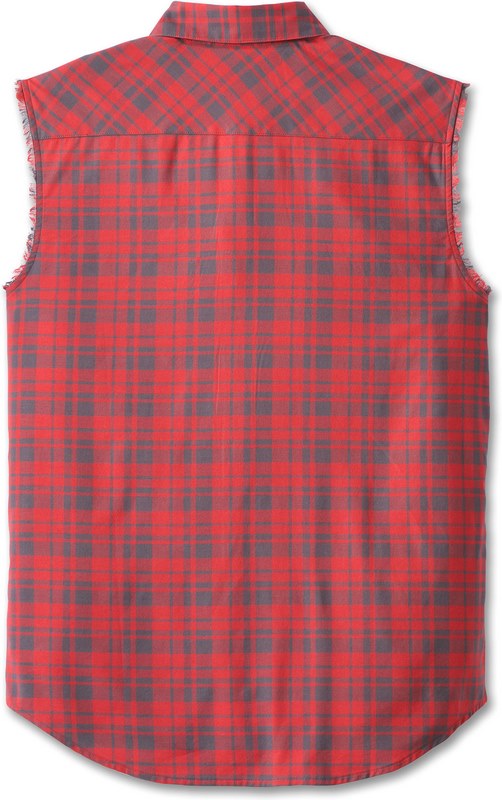 Harley-Davidson Men'S Bar & Shield Plaid Blowout Red Checkered | 96889-23VM