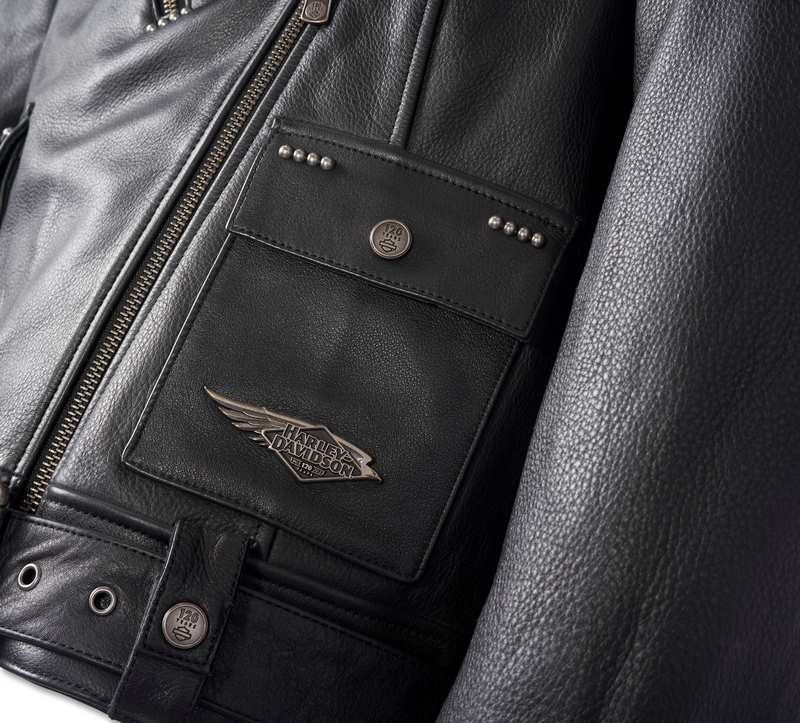 Harley-Davidson Women'S 120Th Anniversary Cycle Queen Leather Biker Jacket Black | 97026-23EW