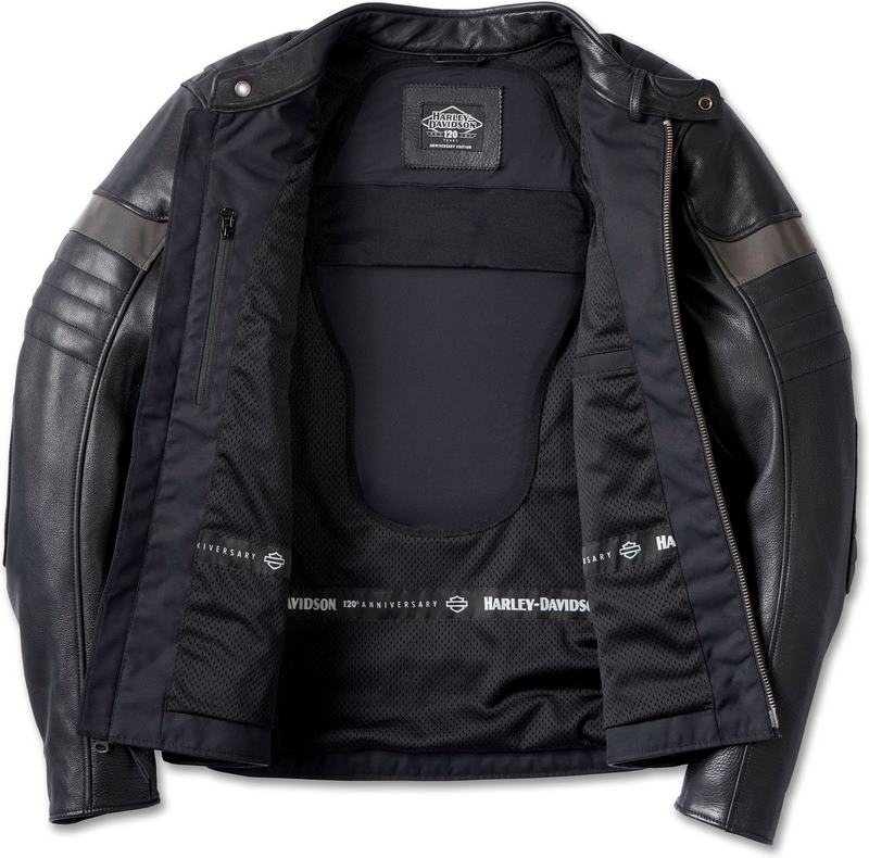 Harley-Davidson Men'S 120Th Amalgam Triple Vent System Riding Jacket Black | 97031-23EM