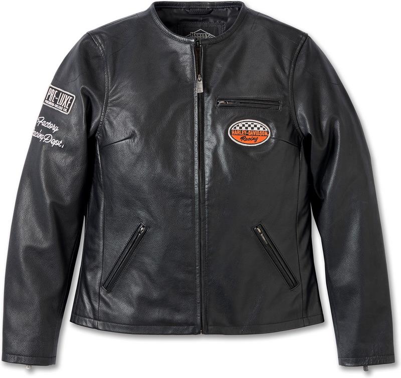 Harley-Davidson Women'S 120Th Anniversary Cafe Racer Leather Jacket Black | 97052-23VW