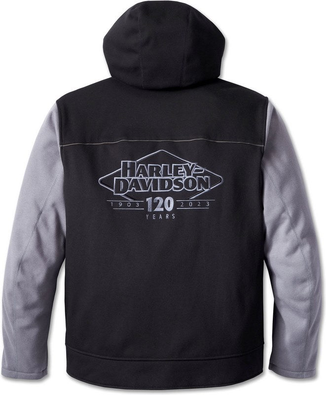 Harley-Davidson Men'S 120Th Anniversary Deflector Riding Fleece Black/Quiet Shade | 97178-23EM