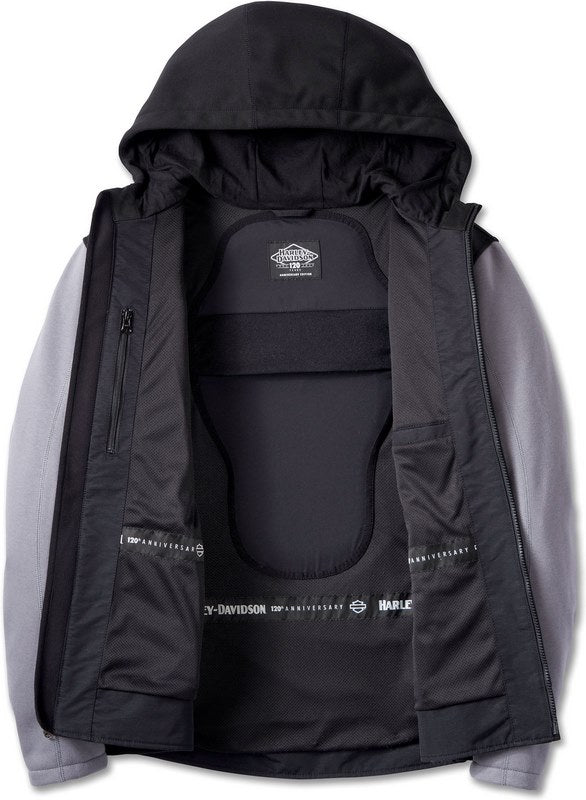 Harley-Davidson Men'S 120Th Anniversary Deflector Riding Fleece Black/Quiet Shade | 97178-23EM